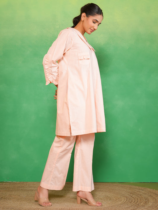 Blush Peach Kurta Set