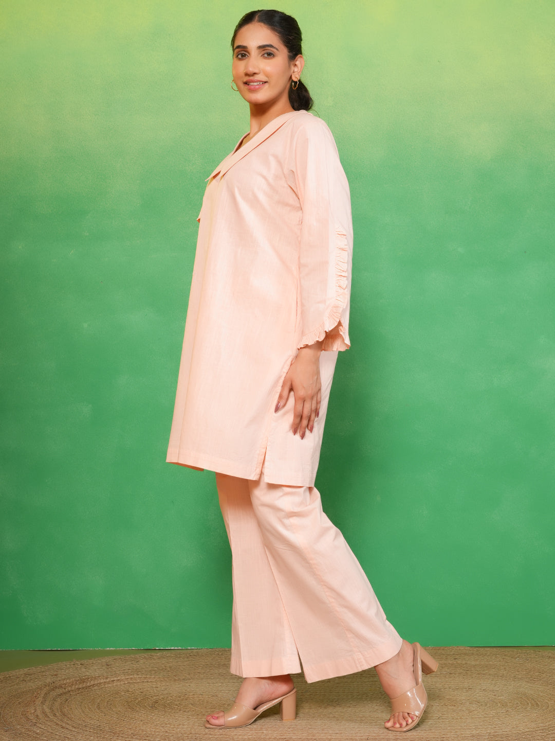Blush Peach Kurta Set