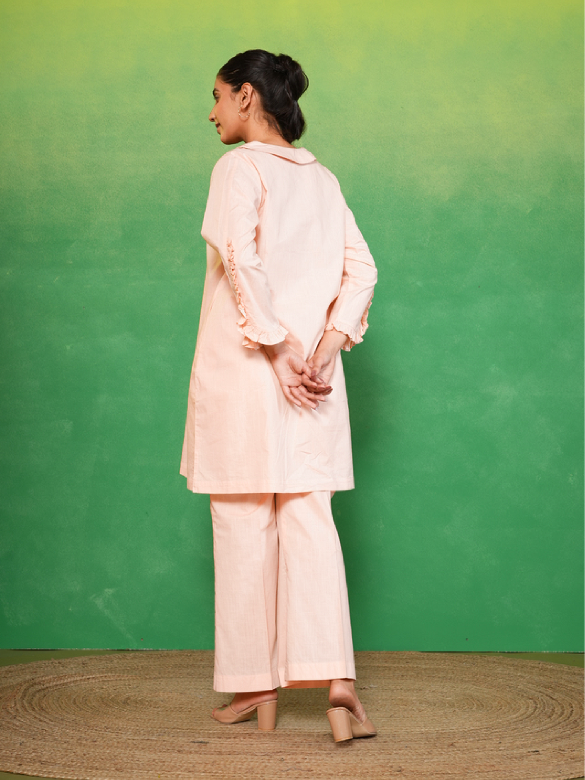 Blush Peach Kurta Set