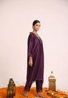 Royal Plum Chanderi Silk Suit Set