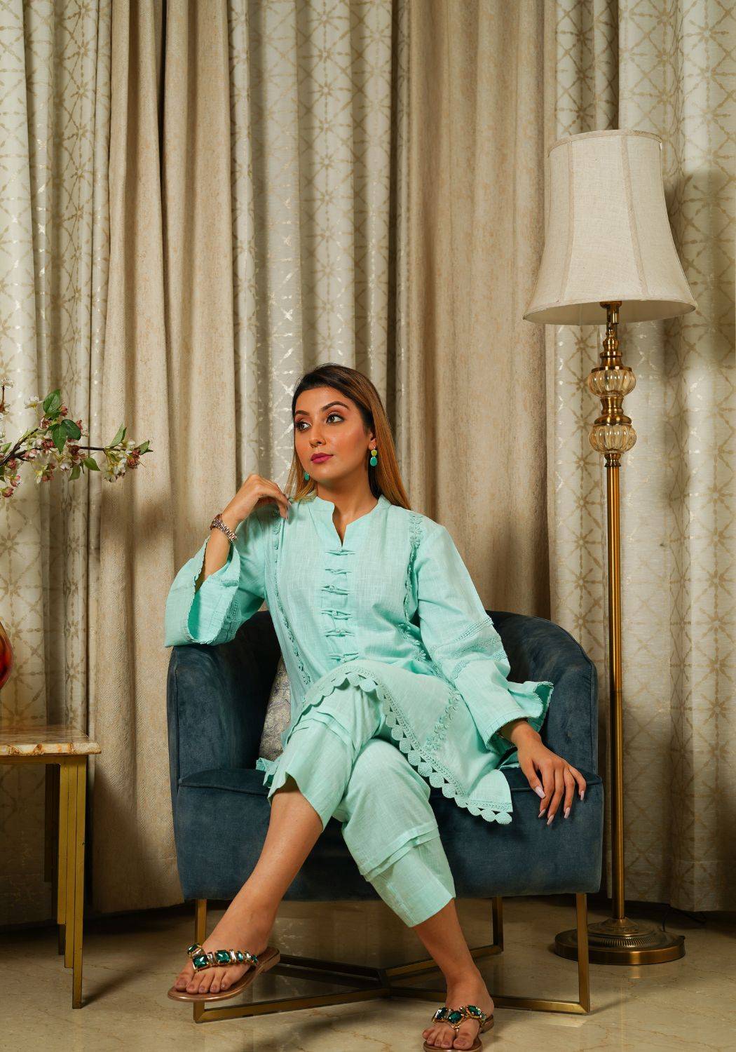 Icy Blue Kurta Set