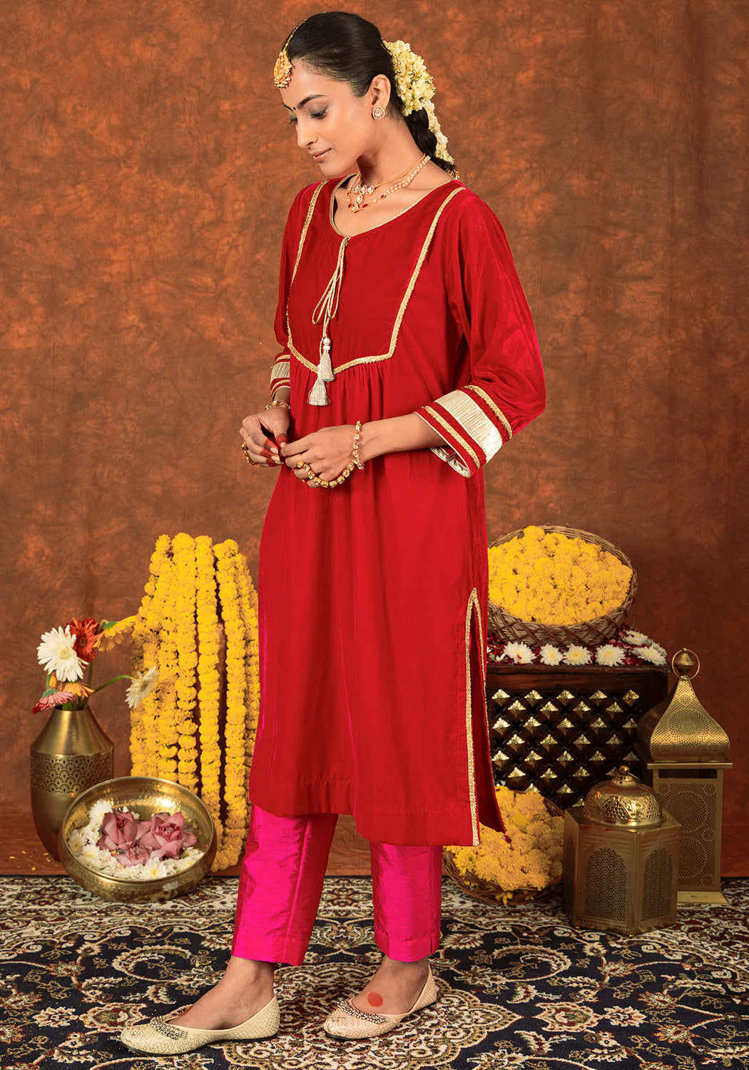 Rani Rang Velvet Suit Set