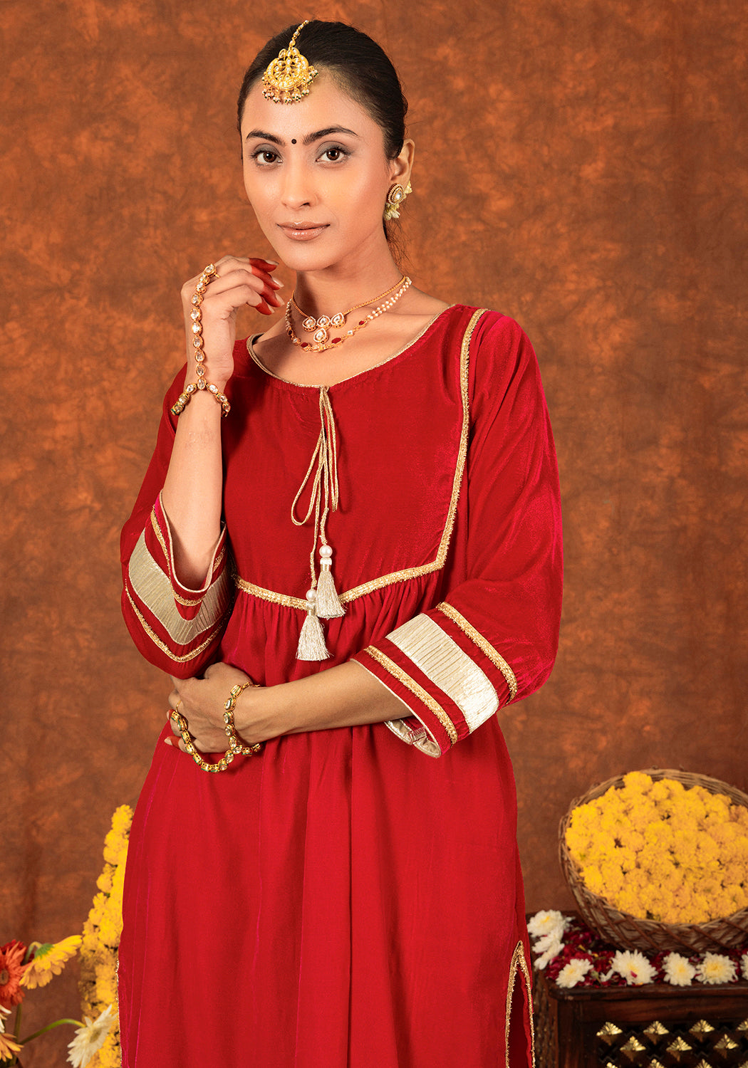 Rani Rang Velvet Suit Set