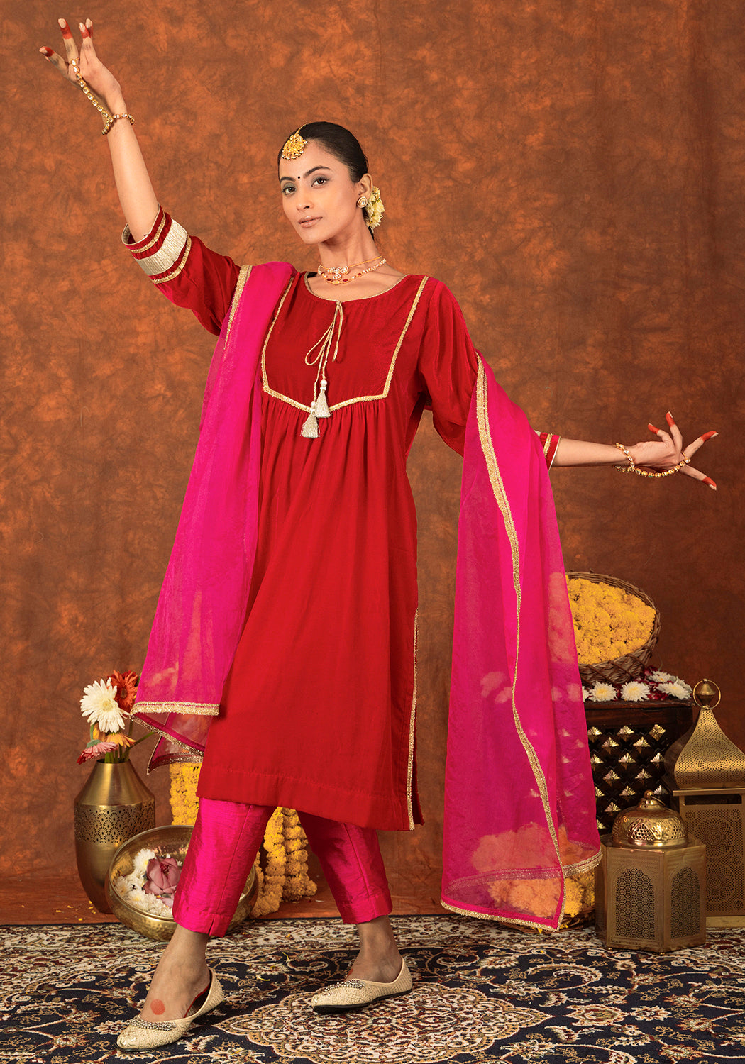 Rani Rang Velvet Suit Set