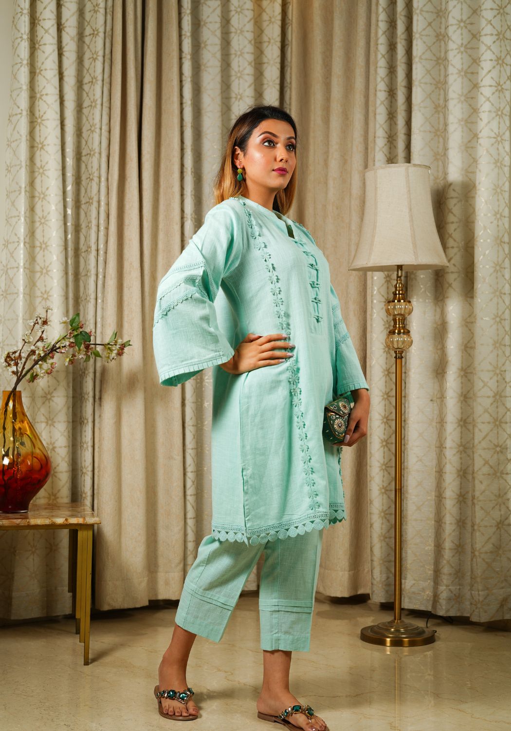 Icy Blue Kurta Set