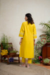 Yuzu Yellow  Kurta Pant Set