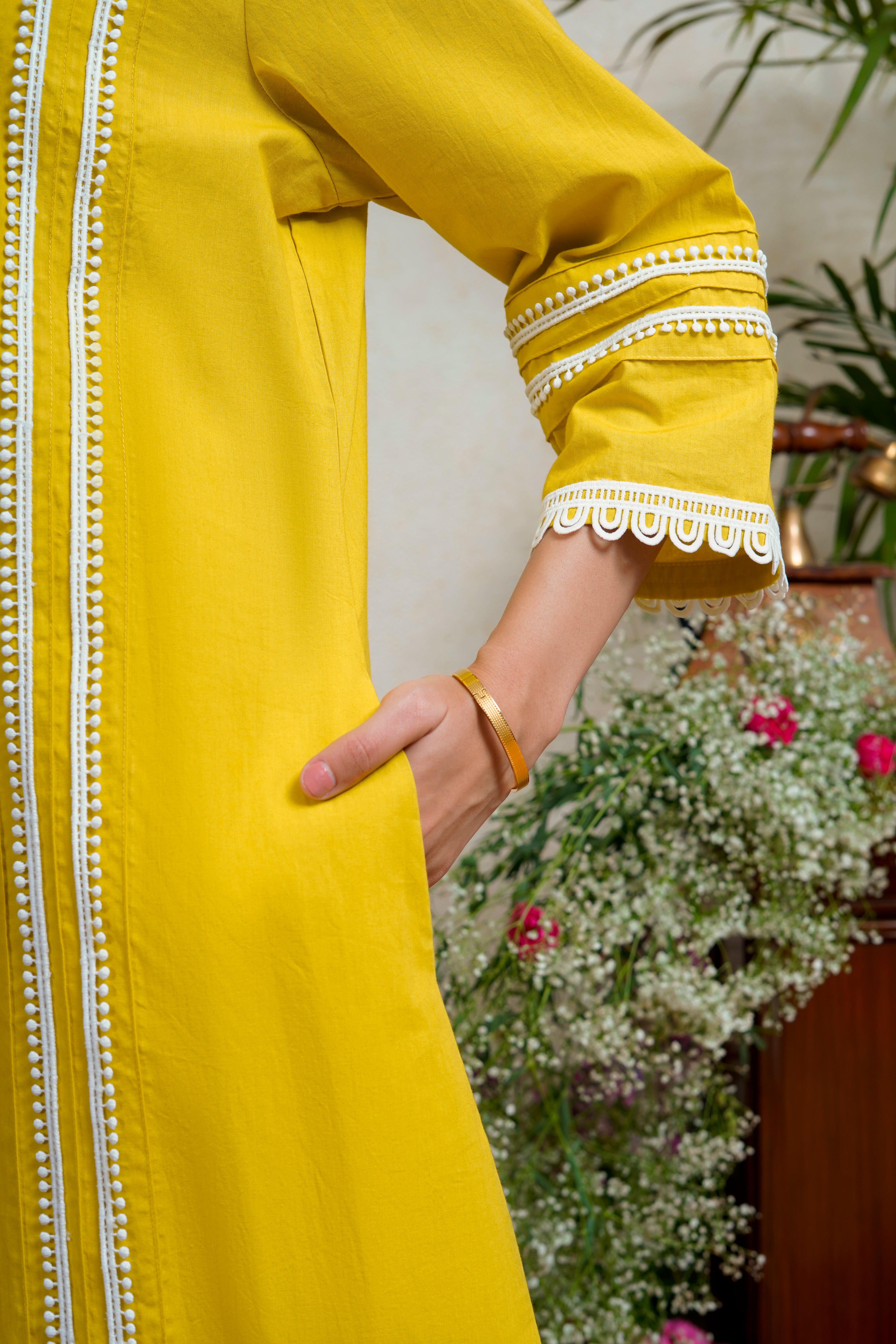 Yuzu Yellow  Kurta Pant Set