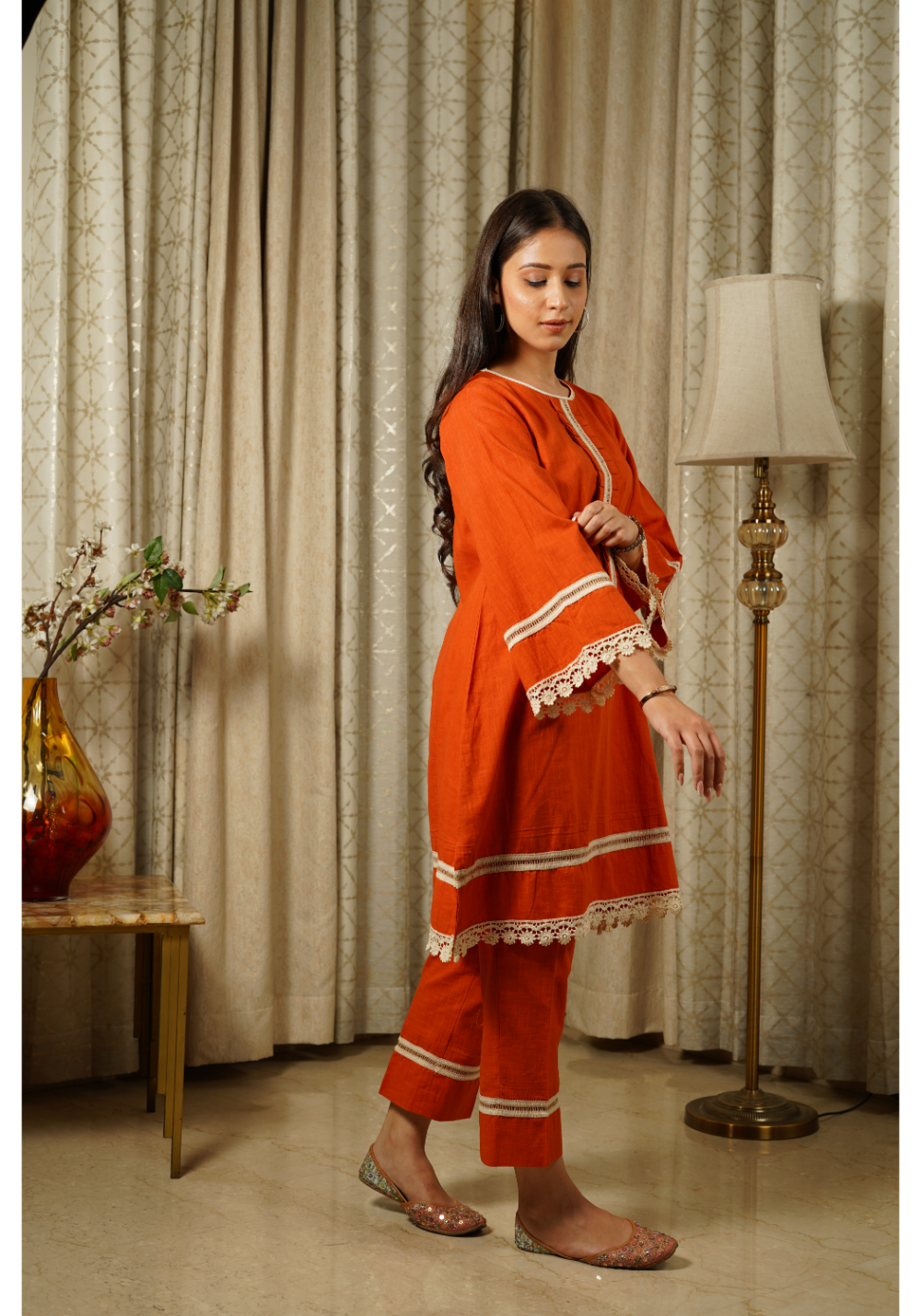 Rusty Orange Kurta Set