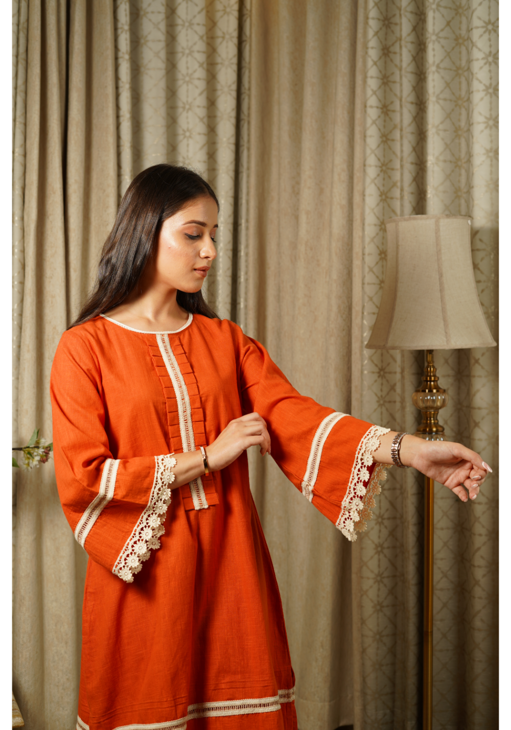 Rusty Orange Kurta Set