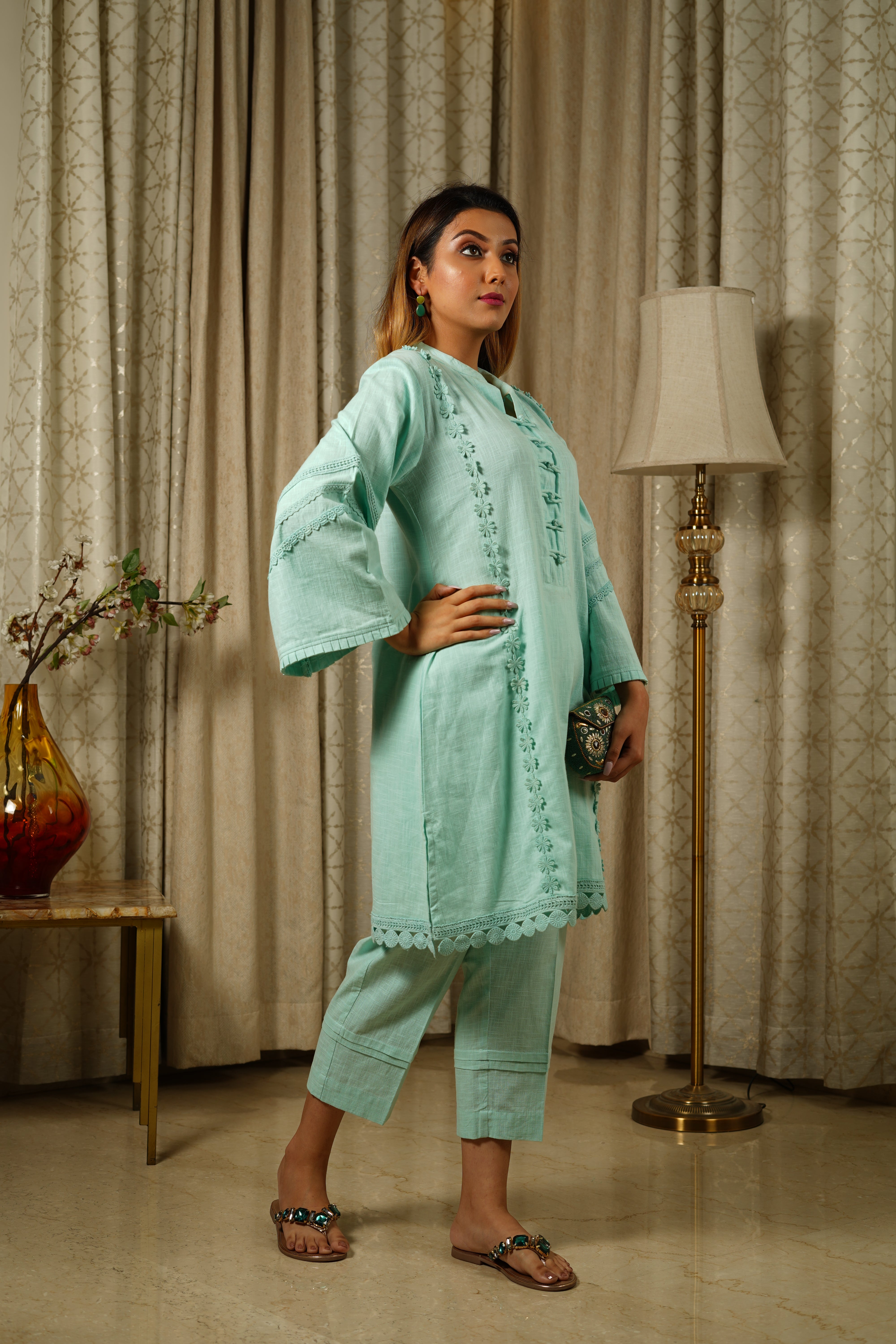 Icy Blue Kurta Set