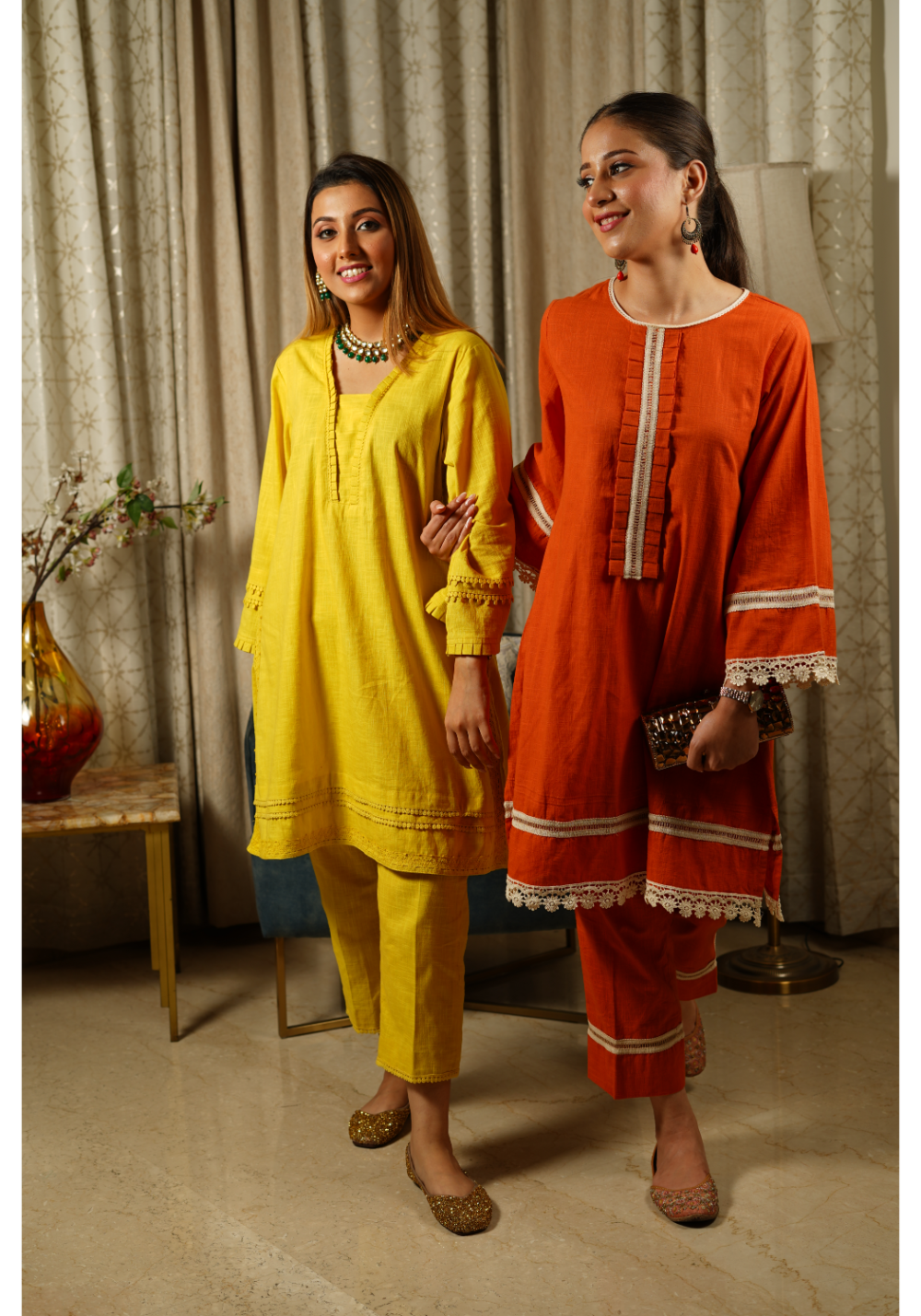 Rusty Orange Kurta Set