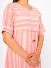 PEACHY STRIPES FRONT SLIT KURTA SET