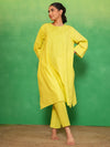 Lemon Zest Pleated Kurta Set