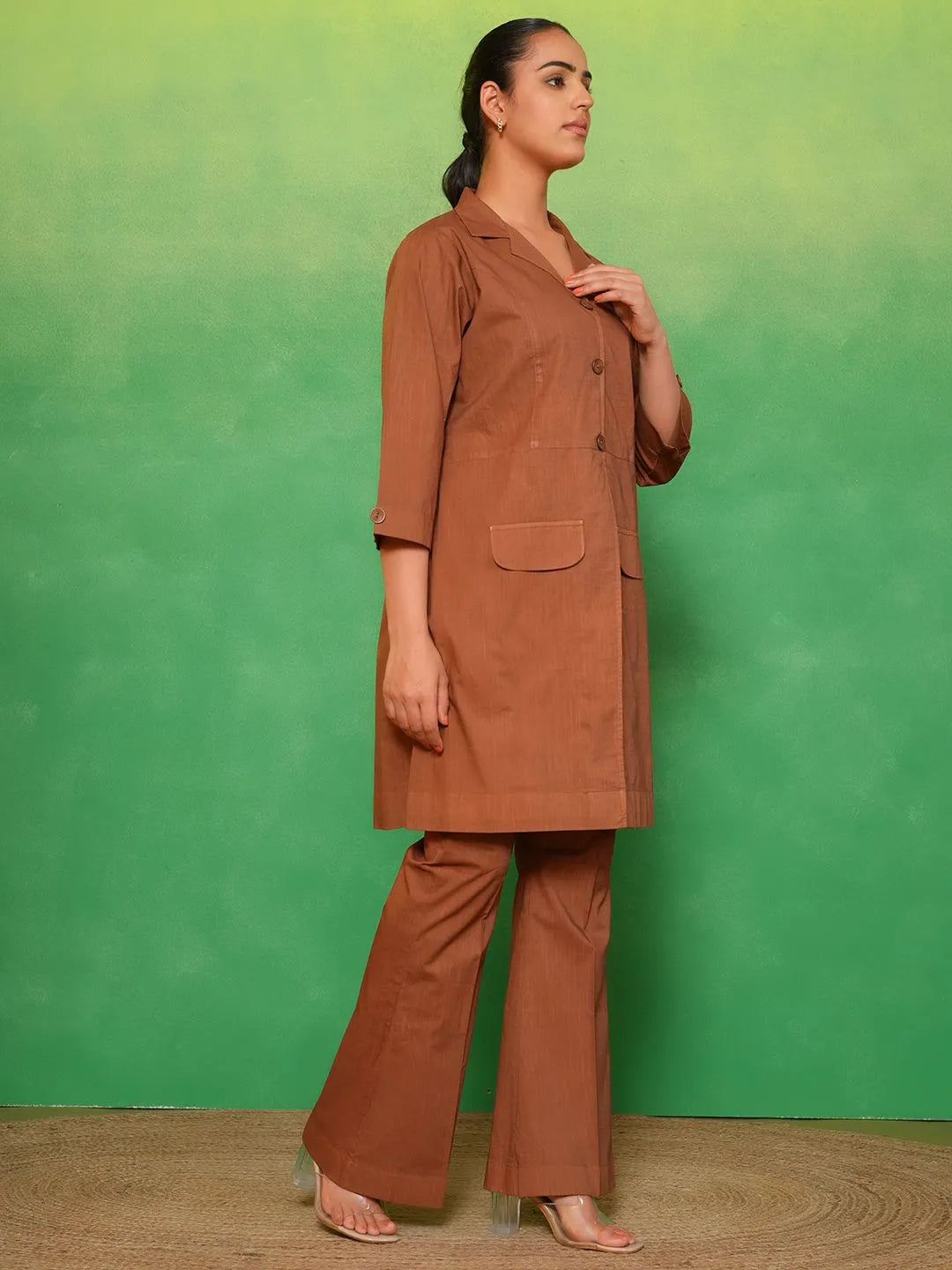 Mocha Charm Bellbottom Set