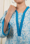 Oceanic Blue Tie-Dye Kurta Set