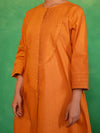 Saffron Radiance Pleated Kurta Set